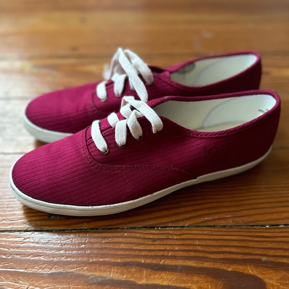Vintage 1993 Keds Ribbed Oxford in Wine Sz 7 w orig box